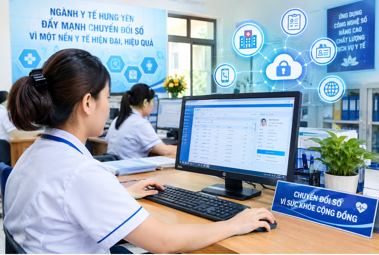 Ngành Y tế Hưng Yên đẩy mạnh tuyên truyền, thực hiện hạ tầng văn hóa số